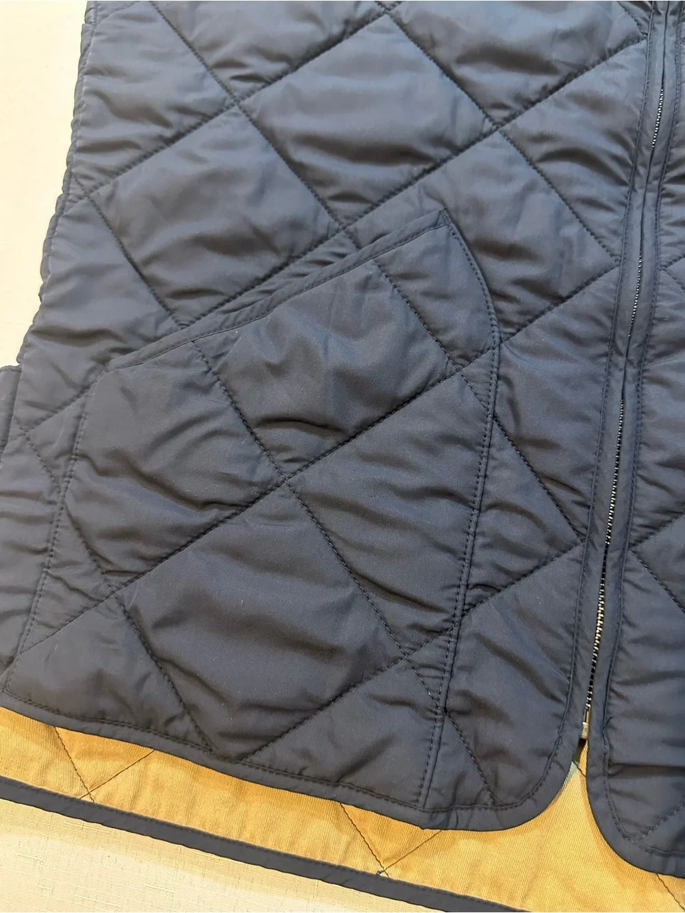 J.Crew Quilted Navy Vest Men’s Medium